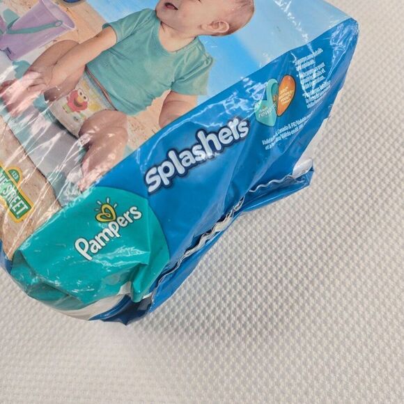 Vintage Pampers Splashers Disposable Swim Pants Size 3-4 24 Count Sesame Street - Picture 4 of 5